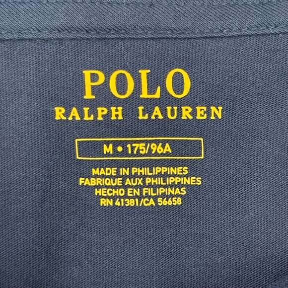 POLO Ralph Lauren Men's Navy Blue One Side Pocket Hoodie Size Medium - Picture 4 of 10
